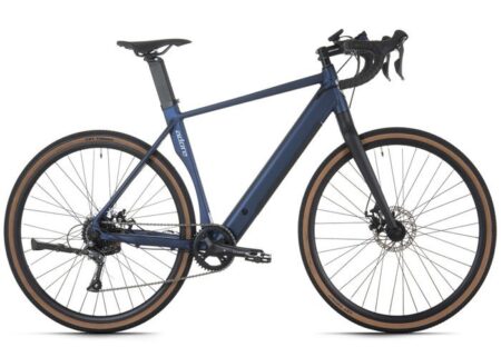 ADORE Vélo Gravel Electrique 28" Aluminium Gravel Vélo de route GTR-770 Moteur dans la roue arrière 30NM / 10Ah Bleu foncé mat