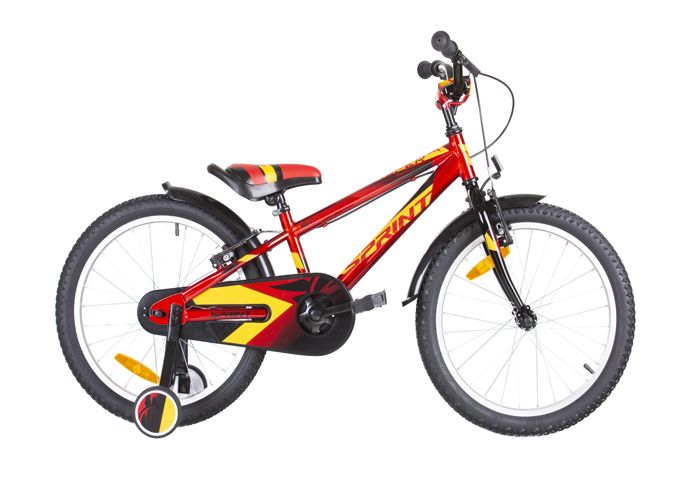 Vélo VTT pour enfant 20" - CASPER - Cadre acier - Freins V-Brake - Rouge/Orange