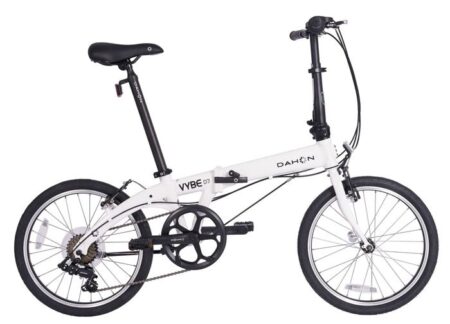Dahon Vélo Pliant VYBE D7, Vélo Pliable de 20" Cadre en Aluminium Léger, Engrenages à 7 Vitesses, pour Les Adultes Blanc