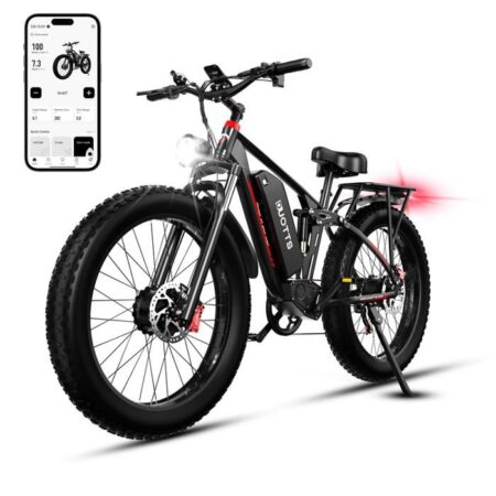 DUOTTS S26 Vélo Électrique - 750W*2 Double moteur - 48V/20Ah Batterie Samsung - 7 vitesse SHIMANO - Roue 26*4.0''