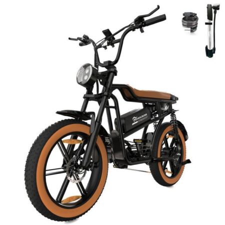 EVERCROSS Vélo électrique 20" Pneus Gros EK30- Batterie amovible 48V 15Ah Moteur 250W 7-Vitesse Freins à Double Disque - Noir