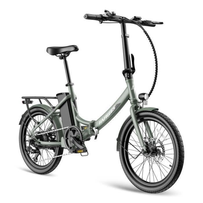 Vélo Électrique de Ville Pliant FAFREES F20 Light 250W 25 km/h 14.5Ah Batterie 20''Pneu Shimano 7 vert