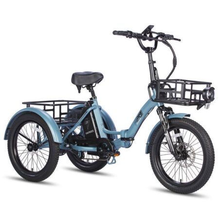 FAFREES F20 Mate - Vélo Électrique 20" - Pneu Gras Tricycle - Moteur 750W Batterie 48V/21Ah - Autonomie 150 km - 3 Freins, Bleu