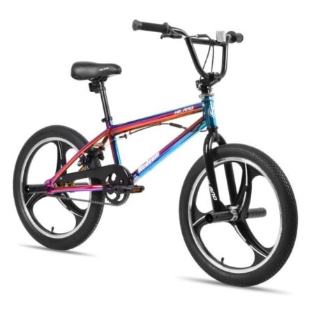 Hiland 20-inch 3-Spoke Small Wheel Bike for Boys and Girls 7,8,9,10+,360-degree Freestyle Rotor-coloré
