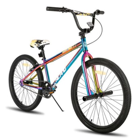 Hiland 26" Kids BMX Freestyle Bike avec 2 repose-pieds en acier et roue libre, rotation à 360 degrés-coloré