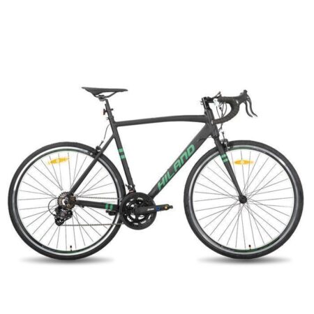 Hiland Vélo de route 28",14 vitesses,cadre en aluminium 700c,vélo de ville,pour hommes et femmes,L,Noir
