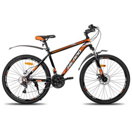 Hiland VTT multi-rayons,dérailleur Shimano 21 vitesses,cadre en aluminium,roues 27.5",freins à disque pour-Orange