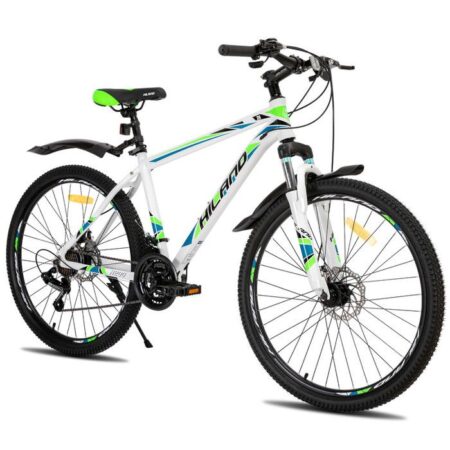 Hiland VTT multi-rayons,dérailleur Shimano 21 vitesses,cadre en aluminium,roues 27.5",freins à disque pour-Blanc