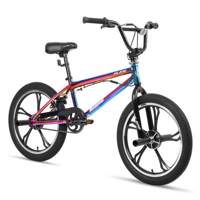JOYSTAR Vélo 20 pouces à 5 rayons pour garçons et filles, petites roues , style libre à 360 degrés rotor, coloré