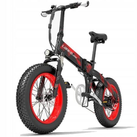 LANKELEISI X2000 PLUS Vélo Électrique tout-terrain -Moteur 1000W - Batterie 48V12.8Ah -100KM - Pneus 20*4.0 pouces -rouge
