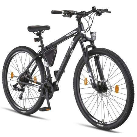 Vélo VTT haut de gamme LICORNE - Noir/Blanc - 2 freins à disque - 29.00