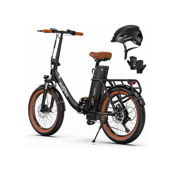 ONESPORT OT16 - 2" pliable : 48V 17Ah batterie amovible, 250W moteur. 3 modes, écran LCD intelligent & Bluetooth.