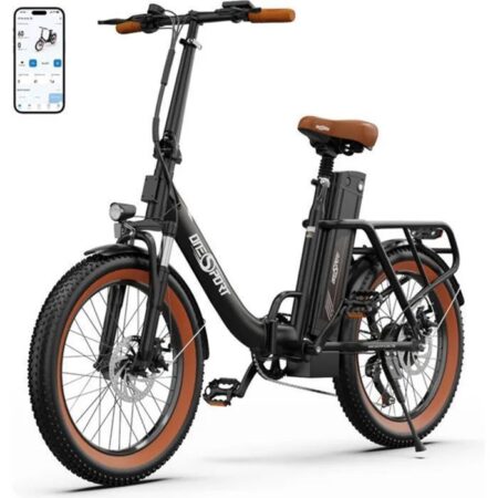 ONESPORT OT16 - Vélo électrique pliable 20" - Moteur 250W - Batterie 48V 17Ah - Shimano 7 vitesses
