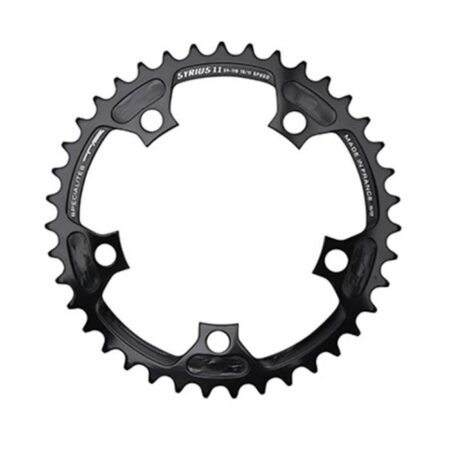 PLATEAU ROUTE 5BRA 34DTS D.110 COMPACT INTERIEUR NOIR ALU 7075 TA SYRIUS TYPE SHIMANO 10-11V.