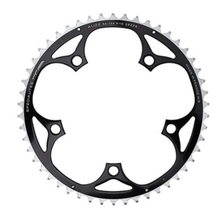 PLATEAU ROUTE 5BRA 50DTS D.130 EXTERIEUR NOIR ALU 7075 TA ALIZE TYPE SHIMANO 9-10V.