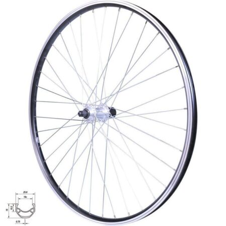 Roue VTT - Shimano - 27.5" - Blocage K7 - V-Brake - Jante Mach1 ER10 - Moyeu RM30 32T - Noir