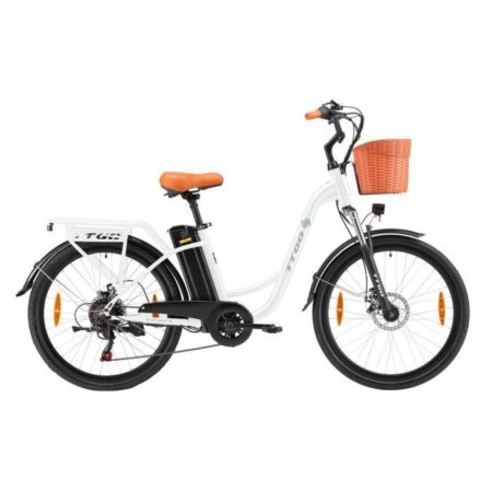 TTGO YY-26ST Vélo Électrique -  250W Batterie 36V14.5AH Pneus de 26 Pouces Vitesse Max 25 km-h Freins à Disque Mécaniques - Blanc