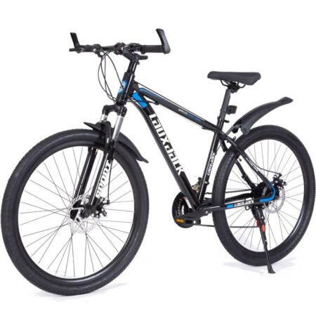VANKEL Vélo VTT 28" – Tout Terrain 21 Vitesses Shimano, Freins à Disque, Cadre Hardtail – Pour Homme/Femme- Bleu