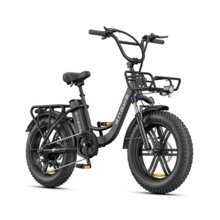 ENGWE L20 BOOST - Vélo électrique 20" - Autonomie 140km - Batterie Amovible 48V13Ah - Moteur 250W - 7 vitesses - VTC Fat bike,Noir