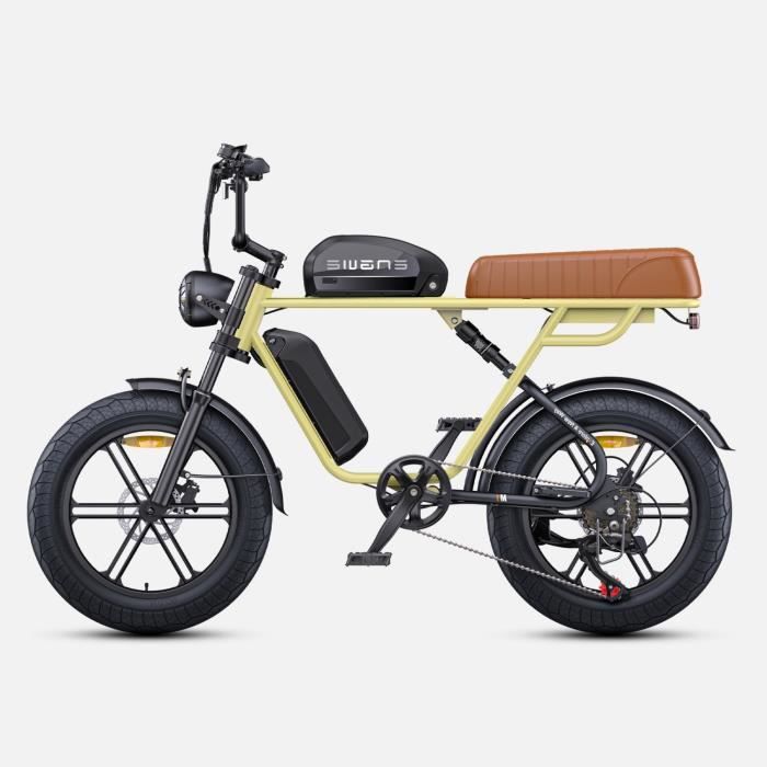 Vélo Électrique ENGWE M1 NL - Moteur 250W 48V28.6AH Pneus de 20 Pouces Pommeau de Changement de Vitesse Sans Guidon - Jaune