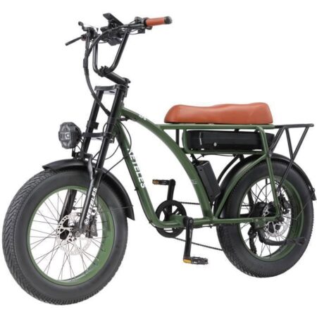 Vélo électrique KETELES KF8 — 1000 W — batterie 23AH — gros pneu 20*4.0 — 7 vitesses — VERT