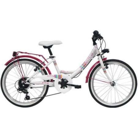 Vélo enfant VTC 20" Fille - 6 Vitesses - Dérailleur Shimano - Freins V-Brake + équipement City