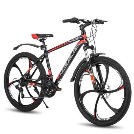 Vélo GTT HILAND BIKES VTT 26" Aluminium SHIMANO 21 Vitesses Freins à disques Suspension avant - Noir