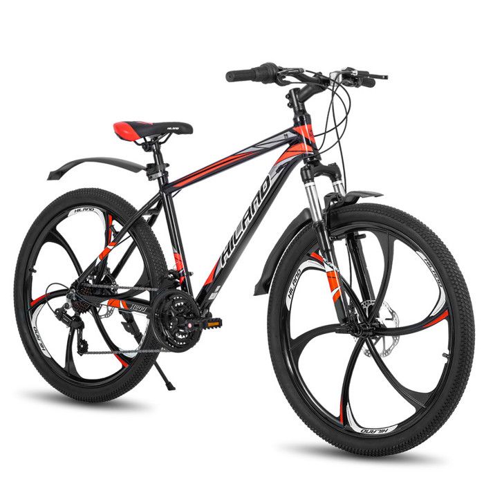 Vélo GTT HILAND BIKES VTT 26" Aluminium SHIMANO 21 Vitesses Freins à disques Suspension avant - Noir