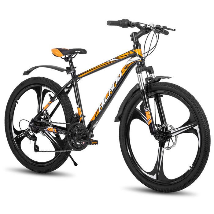 Vélo GTT HILAND BIKES VTT 26&Prime; Aluminium SHIMANO 21 Vitesses Freins à disques Suspension avant,orange