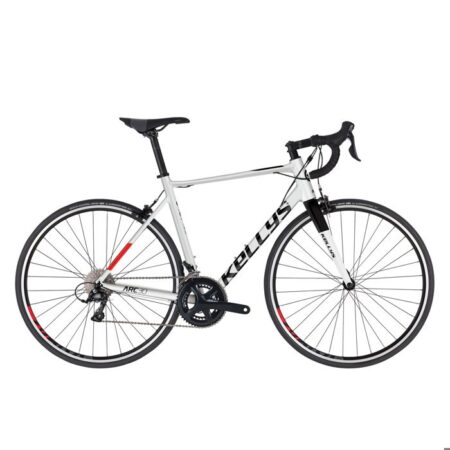 Vélo de route Kellys Arc 30 - blanc - Taille L - Cadre en aluminium, fourche en carbone, 18 vitesses