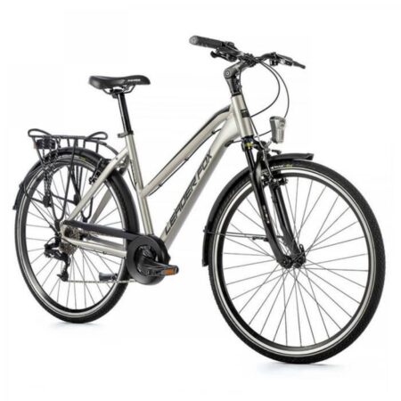 Vélo de ville - LEADER FOX - Ferrara 2023 - Femme - Argent - 8 vitesses - Cadre 16,5 pouces