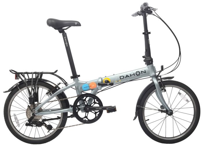 Velo Pliant DAHON D8 Mariner Anniversary 40th Cadre Aluminium de Haute Qualite Roues 20 Pouces Shimano Derailleur 8V Gris