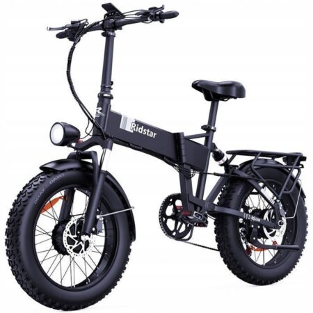 Vélo pliant électrique ridstar H20 pro 2000w 48V/23ah 45~50km/H 20"*4.0 noir E-Bike VTT Snow Sand City jeunes hommes femmes Gifts