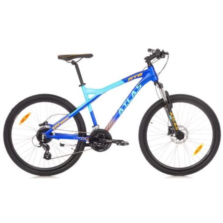 Vélo VTT 26'' Mixte " ATLAS " Cadre Rigide Alu - Fourche Télescopique - 24 Vit Shimano ALTUS - Double Freins à disques