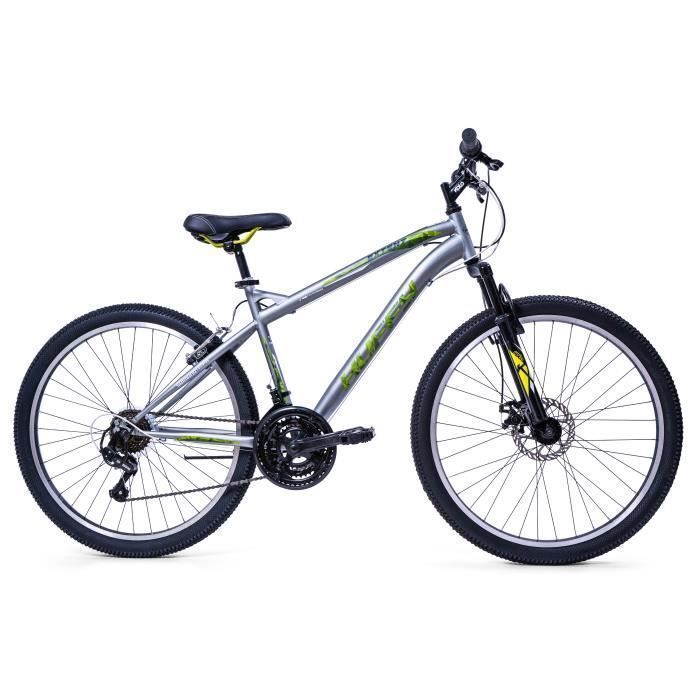 Velo VTT Huffy Extent pour Garcon 26" Semi-Rigide Vélo de montagne - Shimano 18 vitesses - Gris - 13ans+