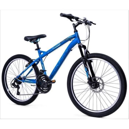 Velo VTT Huffy Extent pour garcons 24" Semi-Rigide - Shimano 18 vitesses - bleu
