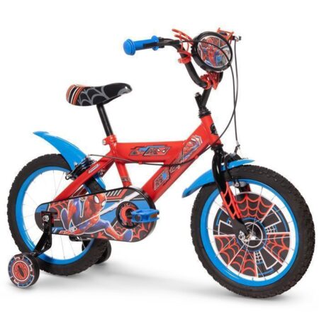Vélo Garcon 16″ Marvel SpiderMan par Huffy, pour enfant de 5 à 7 ans, rouge