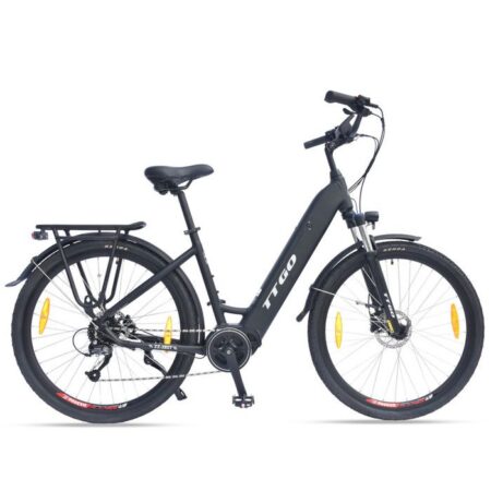 Vélo Électrique 28"- BaFang Moteur Central 350W - Batterie 36V/20Ah - Autonomie 180 km,Shimano 9 vitesses,Fourche à suspension,Noir