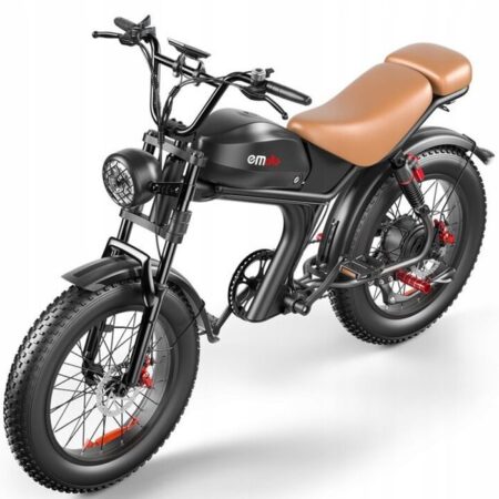 Vélo électrique EMOKO C93 Moteur 1000W Batterie amovible 20AH Autonomie 80KM SHIMANO 7 vitesses 20' Brun