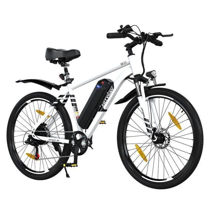 Vélo Électrique HITWAY BK15 Motor 250W - VAE avec batterie amovible 36V/12AH - Shimano 7-Vitesses - VTT E-Bike