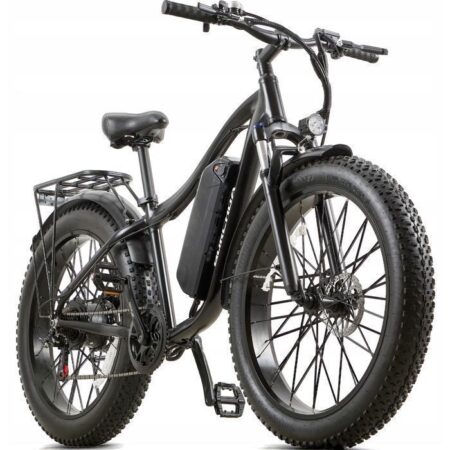 BURCHDA RX02 Vélo Électrique - Pneu 26" - Moteur 1000W - Portée 100KM - Batterie 48V 16AH - Vitesse 40KM/H - Frein à Disque - Noir