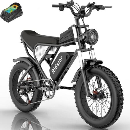 Vélo Électrique-20"*4.0 pneus tout terrain-Moteur 1500W-Batterie Amovible 48V/20Ah-Autonomie 80-120km-Shimano 7 vitesses-Noir