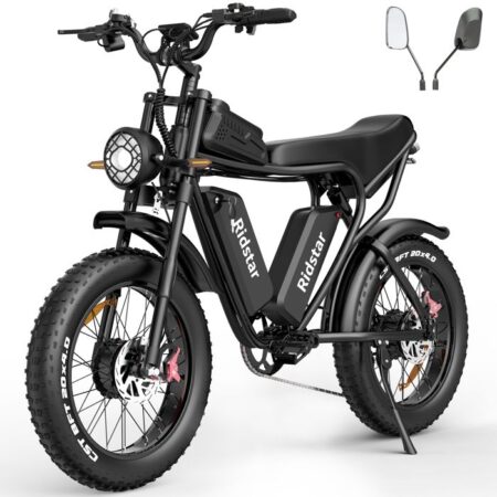Vélo électrique RIDSTAR Double moteur 1000W*2 - Double batterie 52V 20Ah*2 avec pneus 20"*4.0 et freins hydrauliques