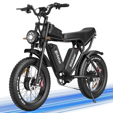 Vélo électrique RIDSTAR Double moteur 1000W*2 - Double batterie 52V 20Ah*2 avec pneus 20"*4.0 et freins hydrauliques