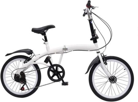 Vélo pliant - OUKANING - 6 vitesses - 20" - Vélo pliant - Pour homme, garçon, fille et femme - Camping City Bike