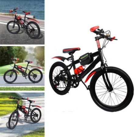 VTT 20" Rouge - Vélo de Fitness 20 Pouces - Vélo de Montagne - VTT pour Enfants - VTT en Acier au Carbone - VTT pour Enfant 20"