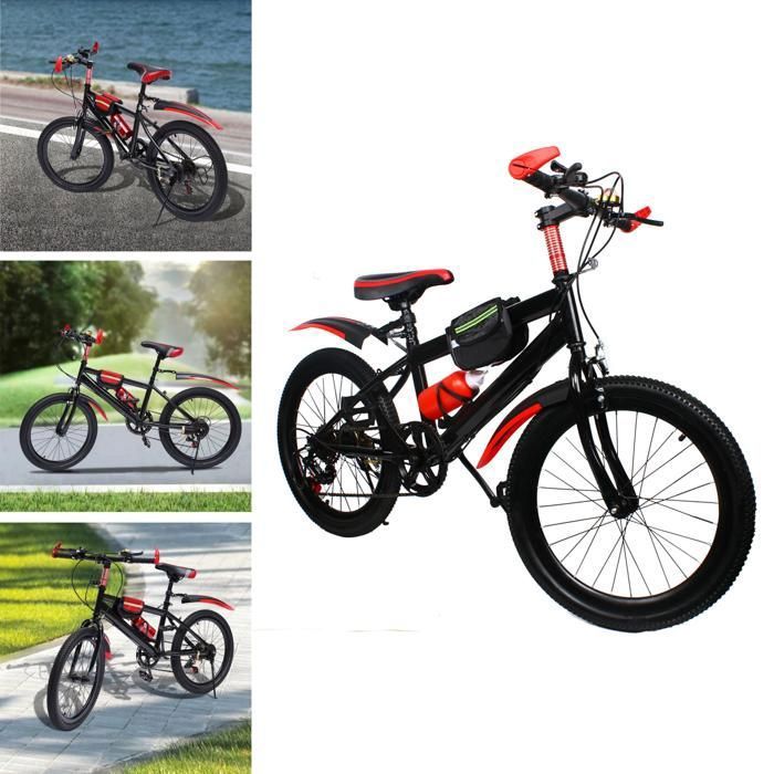 VTT 20" Rouge - Vélo de Fitness 20 Pouces - Vélo de Montagne - VTT pour Enfants - VTT en Acier au Carbone - VTT pour Enfant 20"