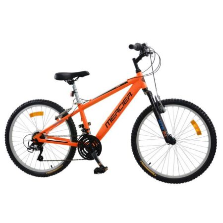 VTT 24'' MERCIER fourche télescopique alu - 18 vitesses - cadre mixte - orange