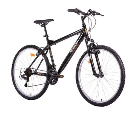 VTT 26'' Homme Fourche Télescopique " Discovery Adventures" avec 21 Vitesses par poignées tourantes et Freins V-Brake