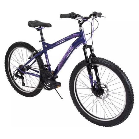 VTT Huffy Extent pour filles 24" - Suspension avant - Shimano 18 vitesses - violet